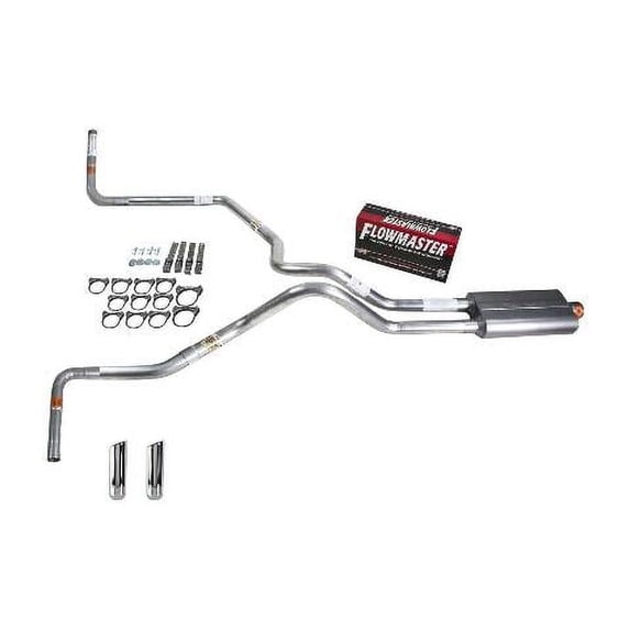F150 95-97 dual exhaust 2.5 MA pipe Flowmaster 50 RW Tip Side Exit