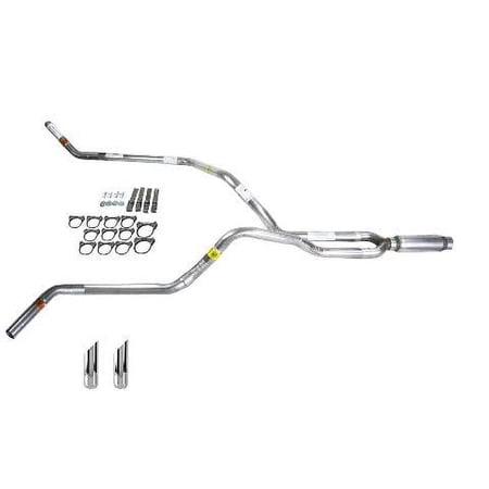 F150 95-97 dual exhaust 2.5 pipe Glass Pack muffler SW Tip Corner exit