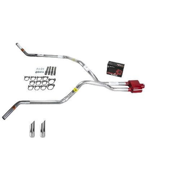 F150 98-04 dual exhaust 2.5 pipe Cherry Bomb Extreme SW Tip Corner exit