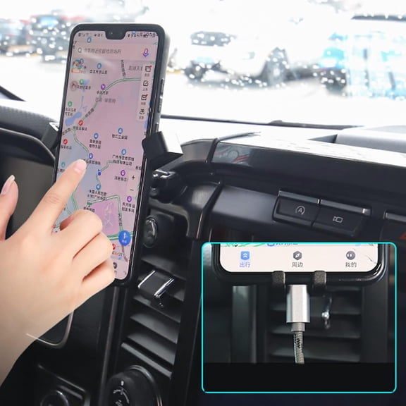 for F150 Accessories Car Phone Mount, Carbon Black Interior Hands Free Phone Holder, Gravity Air Vent Car Mount for Cell Phone Compatible with Ford F-150 F150 2021-2025 2026