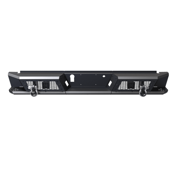 F150 Rear Bumper for 2015 - 2024 Ford F-150 Pickup (Exclude Raptor), Offroad Back Bumper w/Sensor Holes, Retains Factory Hitch Receiver
