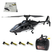 F150BL V3 Air-Wolf RC Helicopter for Adults, 2.4G 5CH 6-Axis Gyro AHSS Frequency Hopping Remote Control Helicopter with CC3D Flight Control & LED Lights - RTF