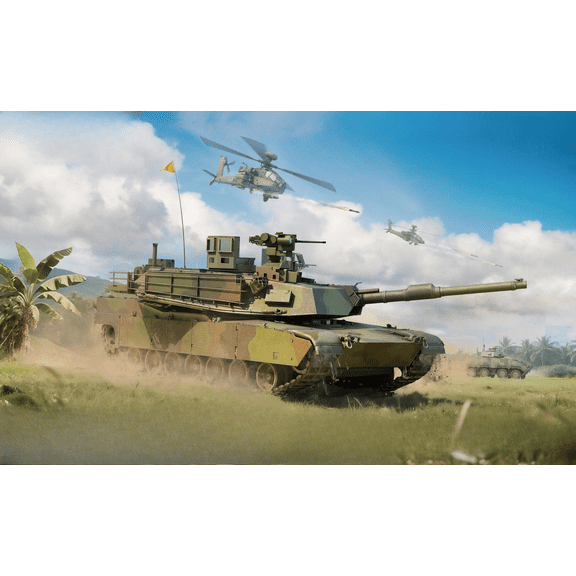 F15108 1/35 M1A2T ABRAMS Main Battle Tank Assembly Model Kit