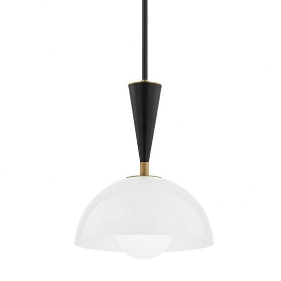 F1512-PBR/SBK-Troy Lighting-Payson - 1 Light Pendant-15.75 Inches Tall and 12 Inches Wide