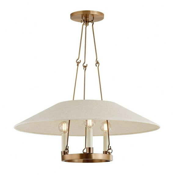F1625-PBR-Troy Lighting-Archive - 3 Light Chandelier-10 Inches Tall and 25 Inches Wide-Patina Brass Finish
