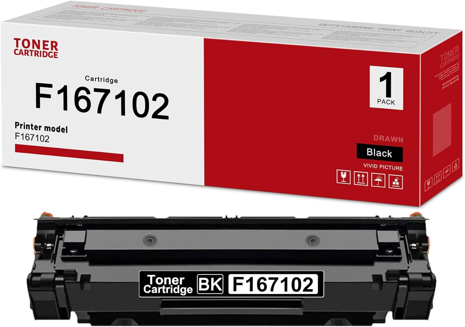 F167102 Toner Cartridge Black 1 Pack Replacement for Canon