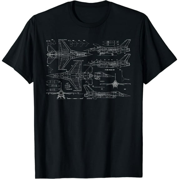 F17 Jet Aircraft Fighter Jet Blueprint Design T-Shirt