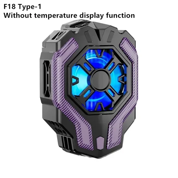 F18 3 ar Adjustable Temperature Digital Display Mobile Phone Back-clip Semiconductor Radiator for IOS Android PUBG Game Cooler
