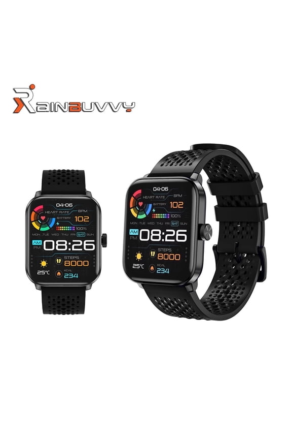 F19 GPS Sports Smartwatch 1.85-inch IPS HD Screen IP68 280mAh Health Tracker Sports Modes Bluetooth 5.3 Supports iOS and Android Phones