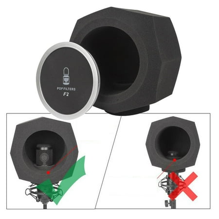F2 Microphone Screen Acoustic Sponge Portable Filter Vocal Soundproof Professional Wind Screen Audio for Recording Room