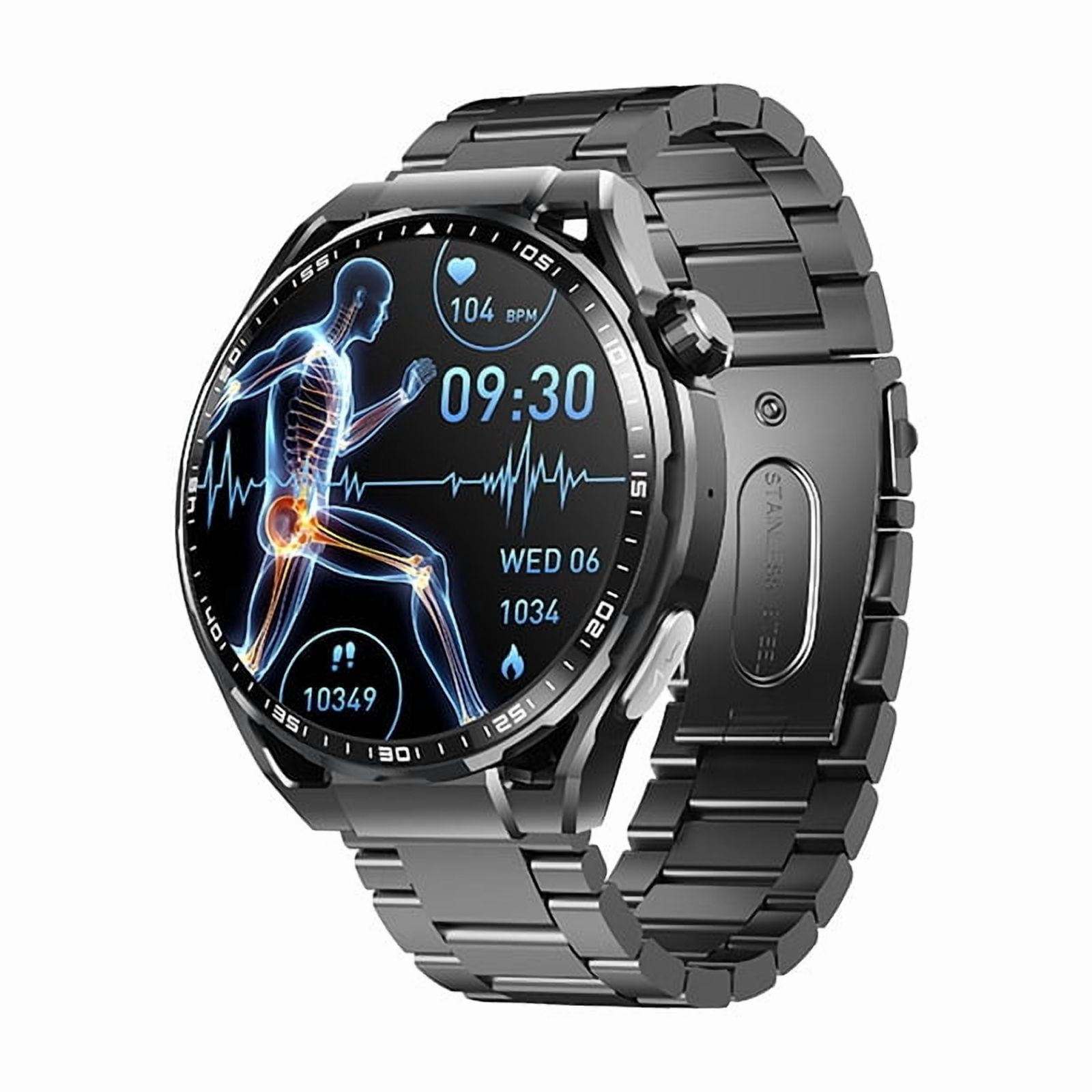 LAATIKUI smartwatch F200 waterproof IP67 suitable for both men's and women's sports mode, 1.55-inch fitness tracker, for answering/making calls/smart reminders