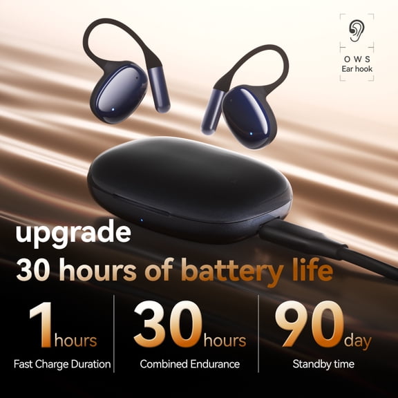 F20B Dual ear Hanging Bluetooth Earphones Non in Ear Gyroscope ACS Space Audio Gold Label Transparent Mode Directional Transmission