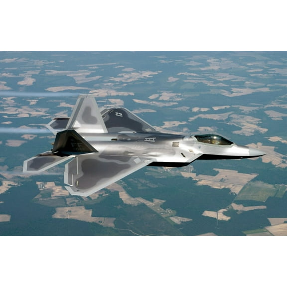 F22 In Flight Poster 24In x 36In Art Poster 24x36 Multi-Color Square Adults Best Posters