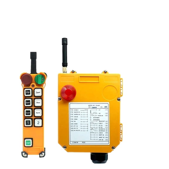 F24-6S 8S 10S Single Speed Industrial Wireless Radio Remote Controller Switch Control Hoist Crane Control Lift Crane ,IP68 Dustproof and Waterproof Rating