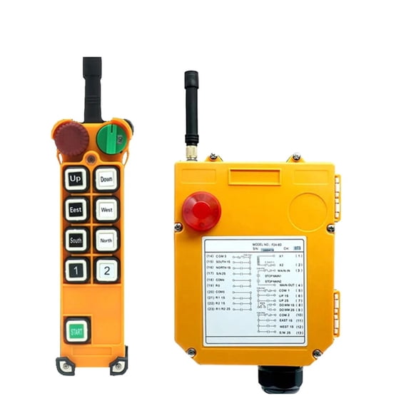 F24-8D/8S Industrial Wireless Radio Remote Controller Switch Speed Control Hoist Crane Control Lift Crane With Protective Cover ,Easy to Operate