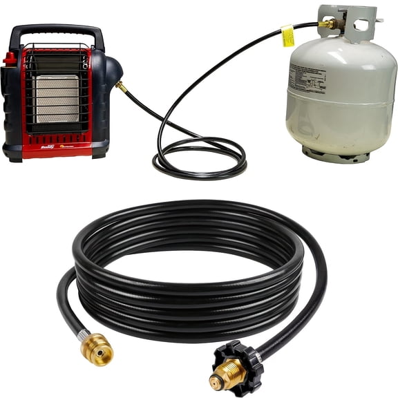 F273704 10FT Propane Adapter Hose for Mr Heater Buddy Series,for Big Buddy/Little Buddy/Portable Buddy Accessories to Propane Tank,Propane Heater Adapter Hose,for Buddy Flex Heater Hose