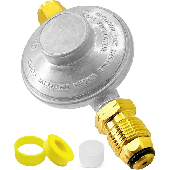F276136 Propane RegulatorLow Pressure Propane Tank Regulator with POL & 3/8" Female Pipe Thread, Leak-Free Connection for BBQ Grills,Fire Pits,Heaters,RVs,Campers or Low Pressure Equipment.