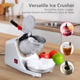 thumbnail image 1 of Segawe Electric Ice Shaver Machine Stainless Steel Electric Ice Crusher Snow Cone Maker 143lbs/HR Silver, 1 of 11