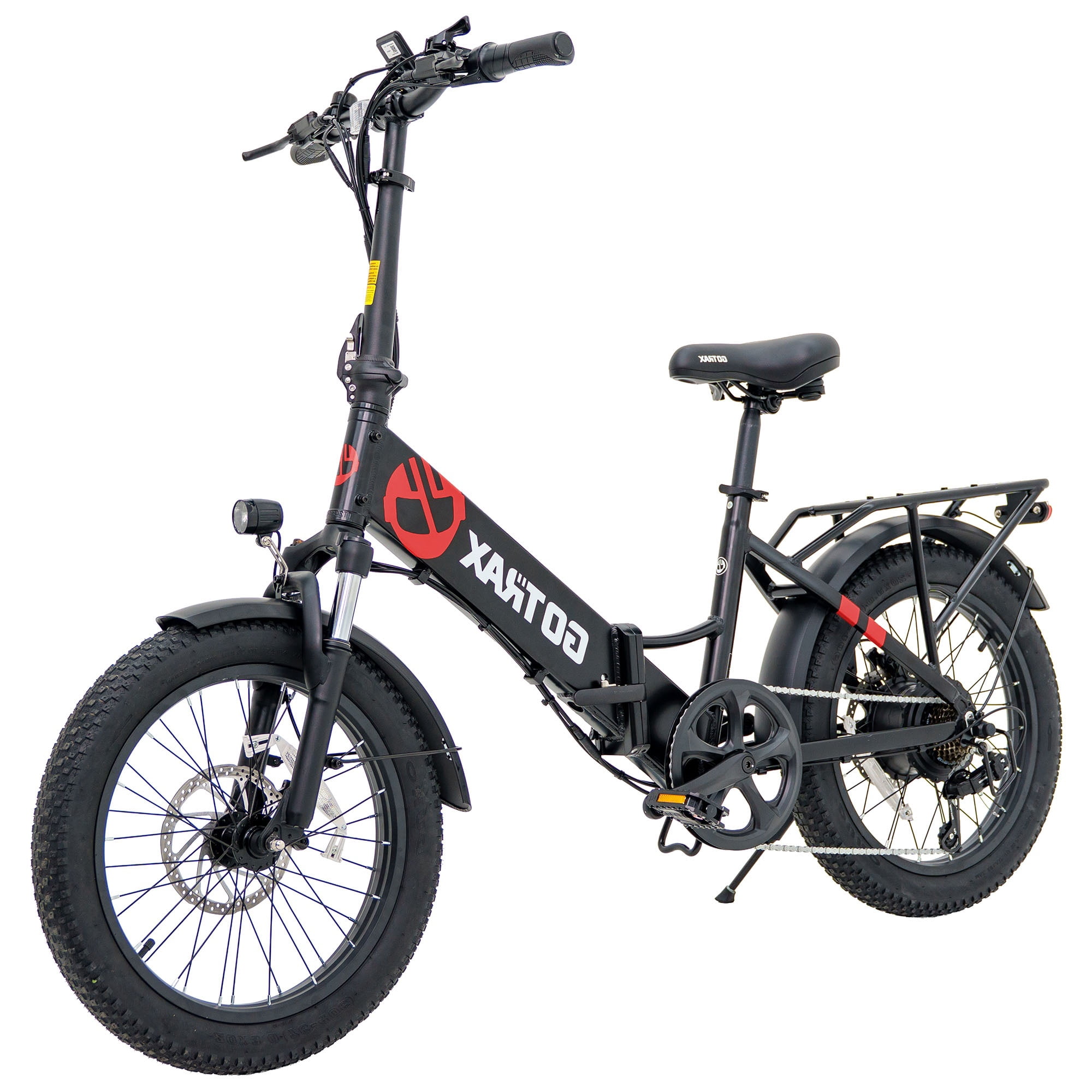 GOTRAX F2V2 Folding 20" Electric Bike for Adults, 7-Speed, 20 mph&50 Mile, 300 lb Max Load, Black