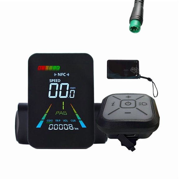 F3 E-Bike NFC LCD Display Animated Color Meter 24V/36V/48V/60V UART Electric Scooter Speedometer 5PIN
