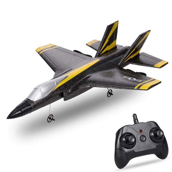 F35 RC Plane 2CH Remote Control Airplane for Beginners, Ready to Fly Foam Fighter Jet with 2.4GHz Controller & Gyro Stabilizer, Easy Flying RC Aircraft Toy for Kids Boys Adults