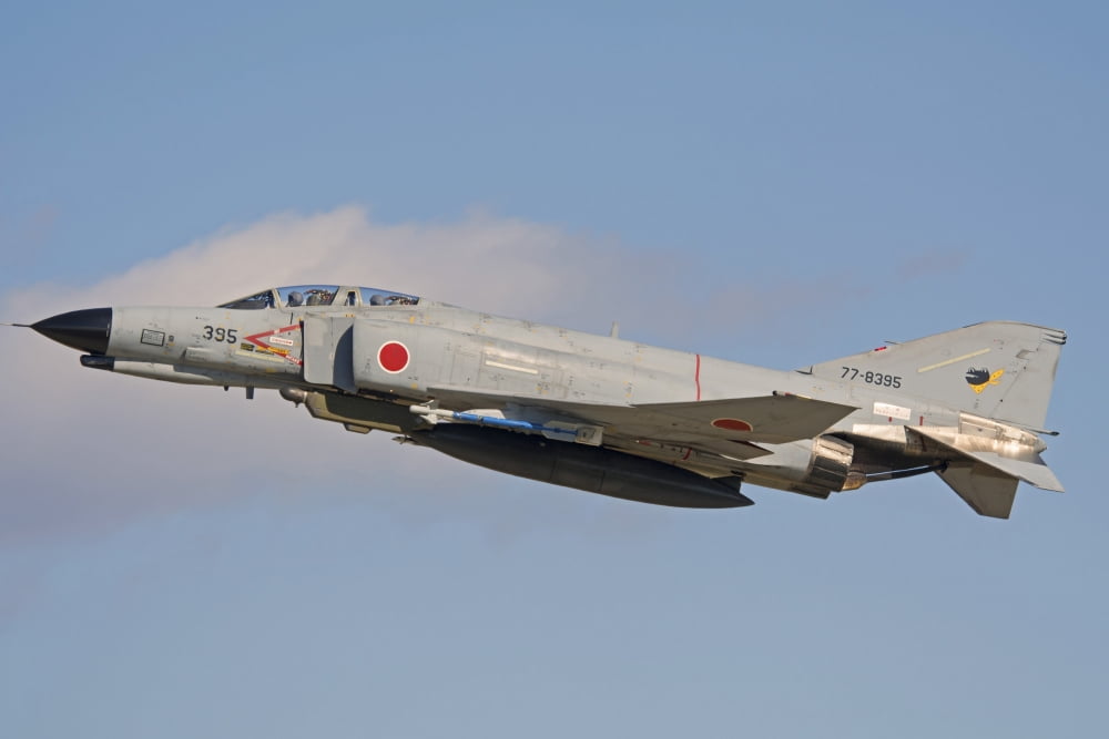 F4-E Phantom of the Japan Air Self-Defense Force Canvas Art - Phil WallickStocktrek Images (34 x 23)