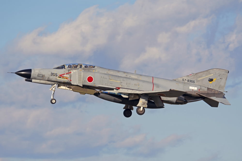 F4-E Phantom of the Japan Air Self-Defense Force Canvas Art - Phil WallickStocktrek Images (34 x 23)
