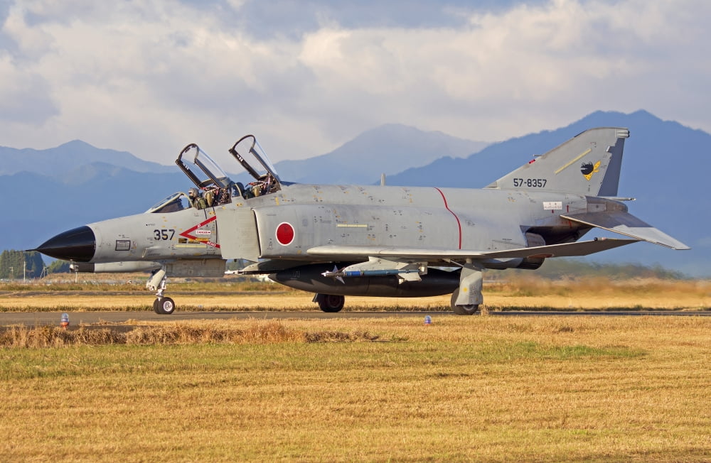 F4-E Phantom of the Japan Air Self-Defense Force Canvas Art - Phil WallickStocktrek Images (35 x 23)
