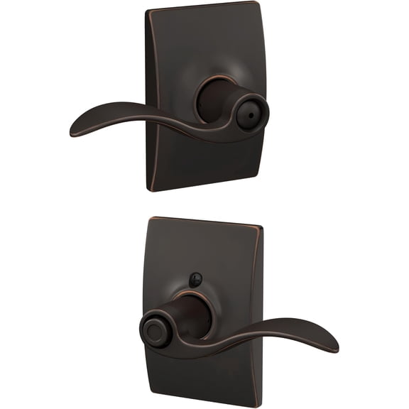 F40 Acc 716 CEN Century Collection with Accent Privacy Lever, Aged Bronze