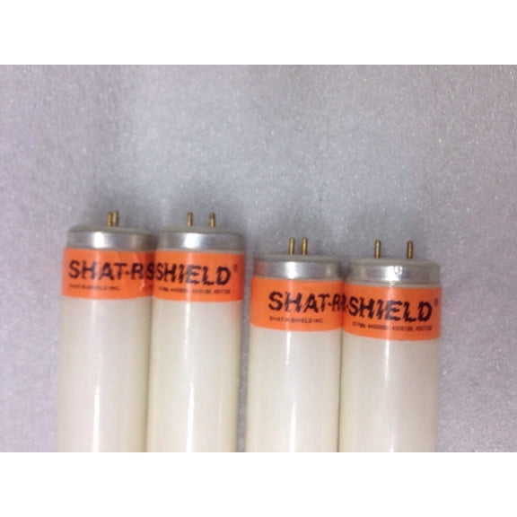 F40T12/CW/CVG 40W T12 Cover Guard Tuff Skin Shat-R-Shield Fluorescent Bulb 4-pcs