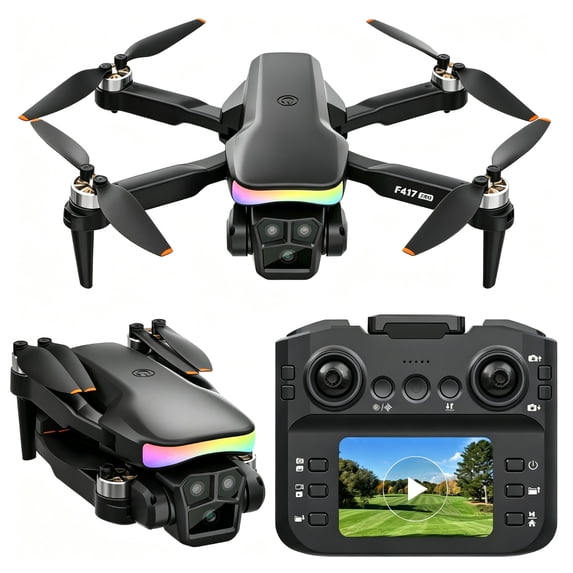 Drone with Camera, LCD Screen, 1080P Fpv, 90° Electric Adjustable Camera, Rgb LED Lights, Optical Flow Positioning, SD Card,One‑Key Takeoff/Landing, Under 249g