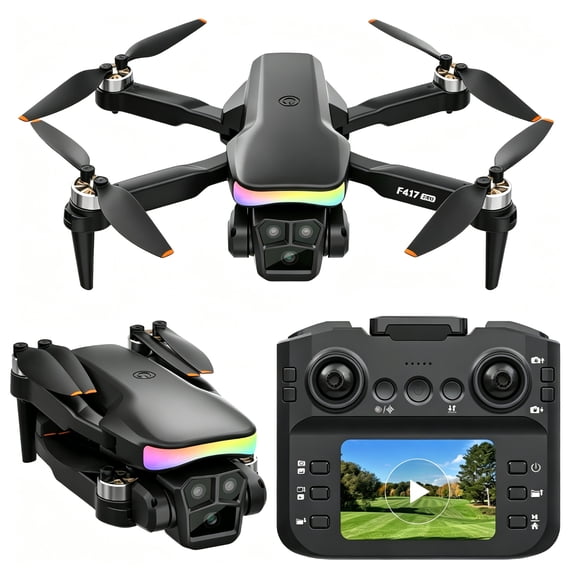 Drone with Camera, LCD Screen, 1080P Fpv, 90° Electric Adjustable Camera, Rgb LED Lights, Optical Flow Positioning, SD Card,One‑Key Takeoff/Landing, Under 249g