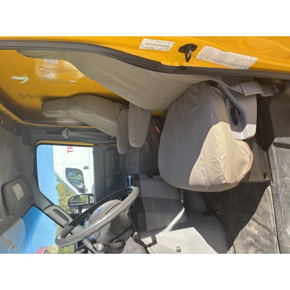 F466 2009-2018 Ford E150-E450 Van Front High Back Bucket Seats with Molded Headrests and 1 Armrest Per Seat in TAUPETwill