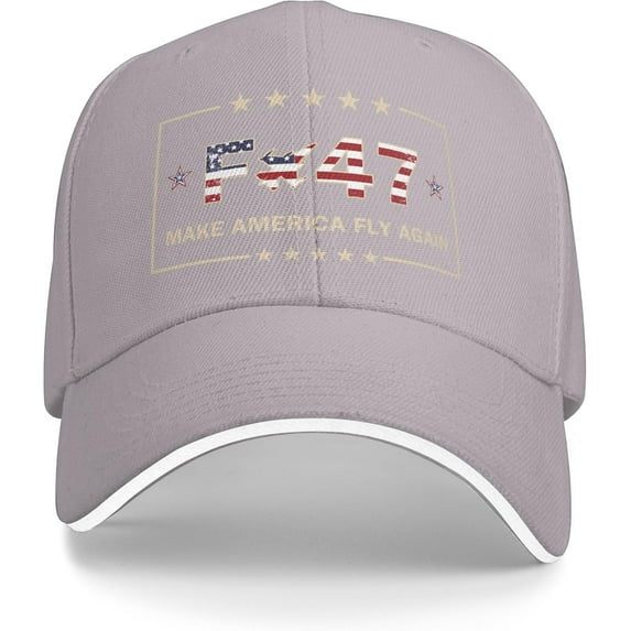 F47 Fighter Jet Sandwich Hat Make America Fly Again Baseball Cap Trucker Hats