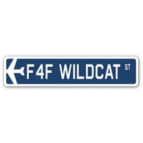 F4F Wildcat Street Sign Air Force Aircraft Military | Indoor/Outdoor | 24" Wide