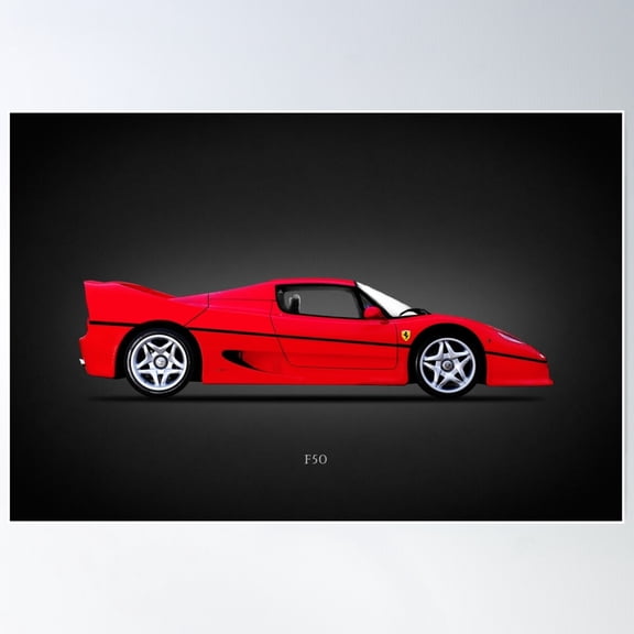 F50 Supercar Poster Wall Art, Modern Wall Decor For Living Room Bedroom, 8x12 UNFRAMED
