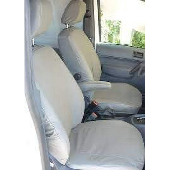 F502 2014-2021 Transit Cab and Chassis Front Bucket Seats with Inside armrests, adjustable headrest. in Gray Twill