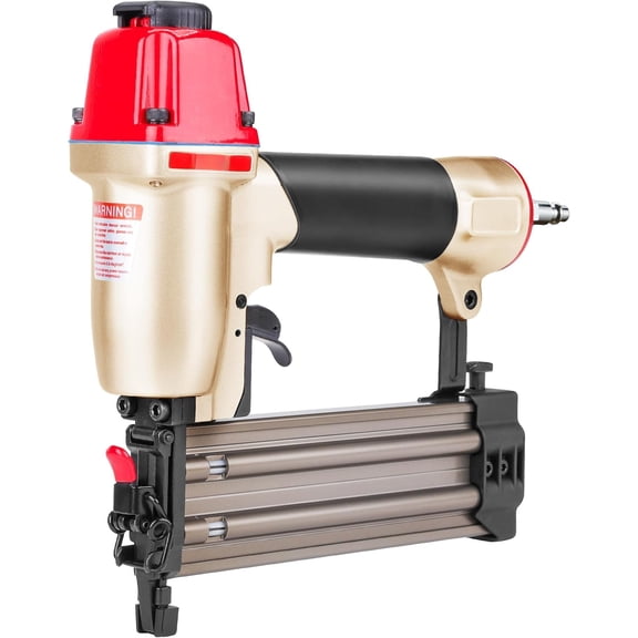 F50C Pneumatic Brad Nailer with Safety Nose, Air 18 Gauge Brad Nailer Small Finish for Trim Work, Fires 18 Gauge Brad Nails 5/8 Inch to 2 Inch