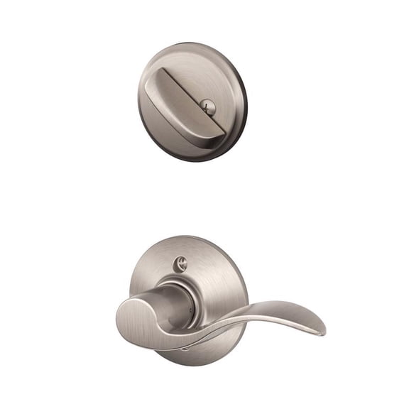 F59acc619rh Accent Inside Trim Rh Satin Nickel Box Pk (F359acc619rh), by Schlage