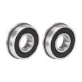 thumbnail image 1 of F6001-2RS 12x28x8mm Double Sealed Chrome Steel Flanged Ball Bearings 2 Pack, 1 of 5