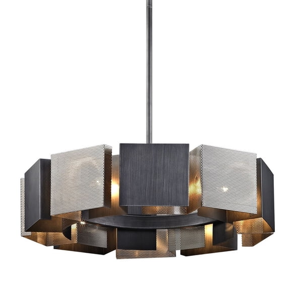 Open Box F6045-GRA/BN-Troy Lighting-Impression-10 Light Pendant-27.5 Inches Wide by 7.25 Inches High