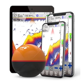 F68 Wireless Fish Finder Depth Echo Sounder Dual Frequency Sonar Alarm Transducer Fishfinder ,Clear Depth Display