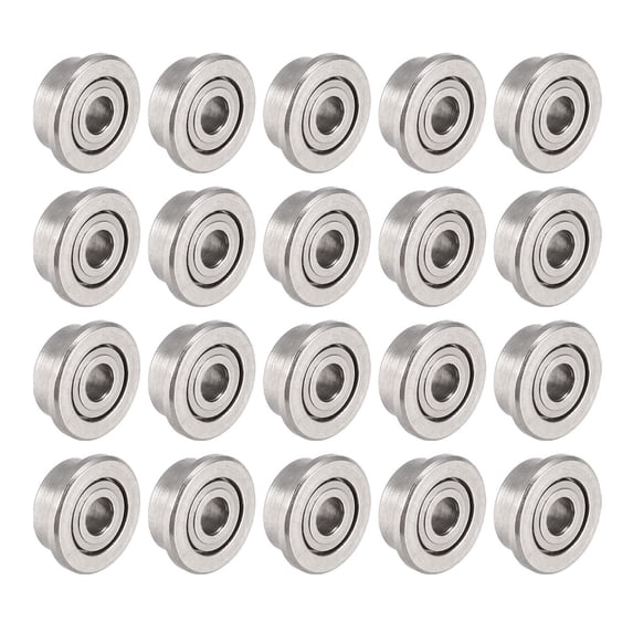 F681XZZ Flange Ball Bearing 1.5x4x2mm Double Metal Shielded (GCr15) Chrome Steel Bearings 20 pcs