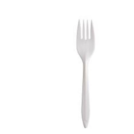 F6BW CPC 6.25 in. Medium Weight Polypropylene Fork Cutlery Style Setter, White - Case of 1000
