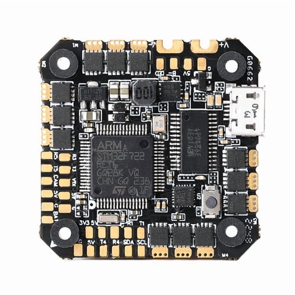 F7 45A AIO Flight Controller STM32F722 Onboard MPU6500 Gyroscope 25.5x25.5MM BLHELIS 3-6S for RC FPV Racing Drone