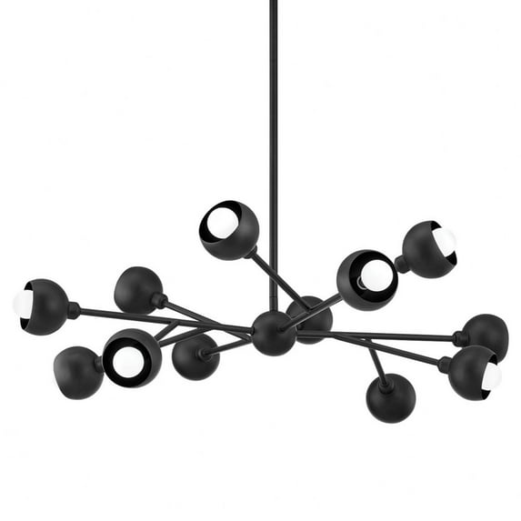 F7412-SBK-Troy Lighting-Colt - 12 Light Chandelier