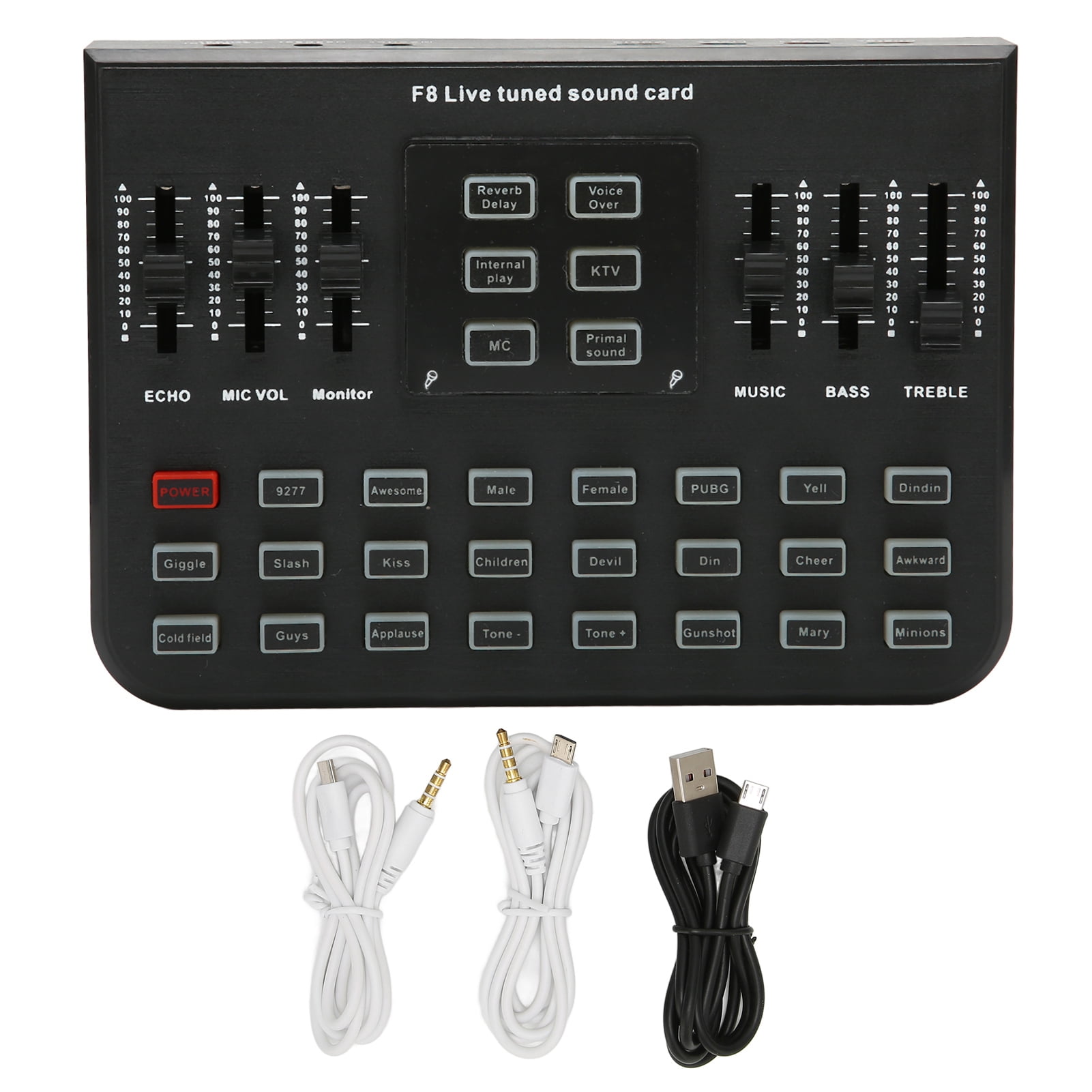 F8 Live Sound Card 16 Bits 48KHz Dual Channel Multifunctional Sound