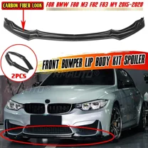 F80 Car Front Bumper Lip Spoiler For BMW F80 M3 F82 F83 M4 2015-2020 CS Style Chin Bumper Splitter Lip Diffuser Guard Body Kit