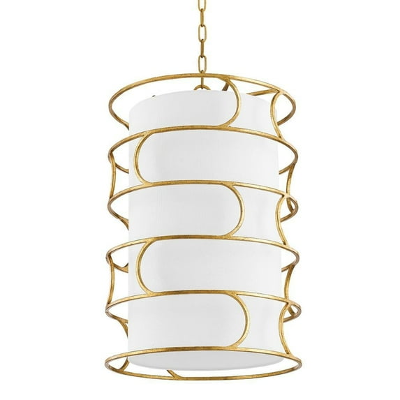 F8118-VGL-Troy Lighting-Reedley - 4 Light Large Pendant-27.75 Inches Tall and 18.25 Inches Wide-Vintage Gold Leaf Finish -Traditional Installation