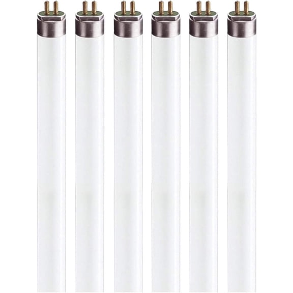 F8T5 Fluorescent Light Bulbs - 12 inches Under Cabinet Bulb -Warm White 3000k 8 Watt Tube Bulb - Pack of 6
